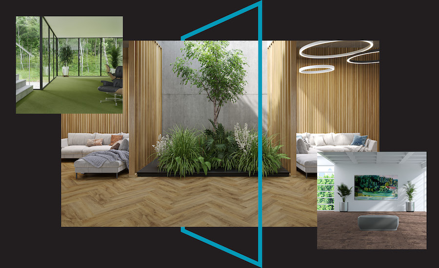 Selection of flooring images with strong sustainability credentials